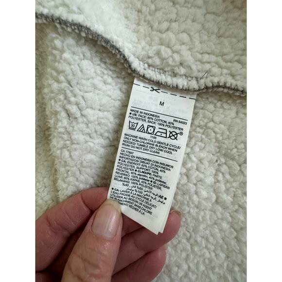 Old Navy Active Women's Open Cardigan Sweater Sherpa Style Liner Size M - Picture 6 of 7